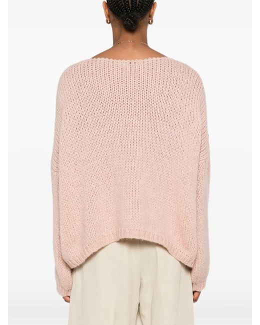 Roberto Collina Pink Chunky-Knit Jumper