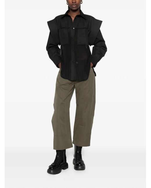 Litkovskaya Green Patch Wide Trousers