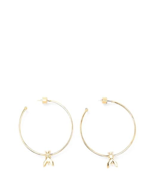 Patrizia Pepe White Micro Fly Hoop Earrings