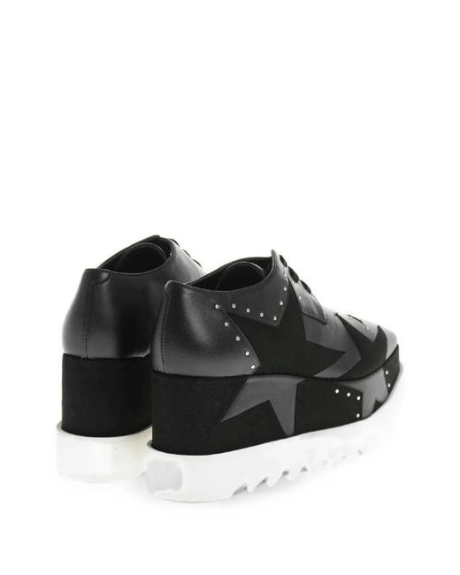 Stella McCartney Black Elyse Star-Patch Sneakers