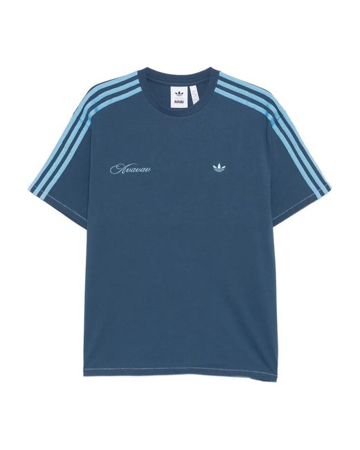 Adidas Blue X Avavav Logo-Embroidered T-Shirt