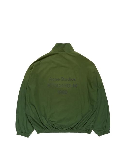 Acne Green Washed Logo Jacket for men