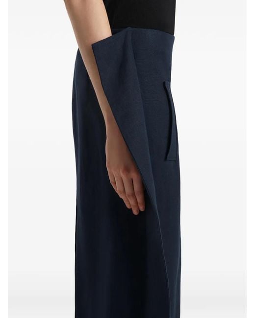 Khaite Blue Gorgi Skirt