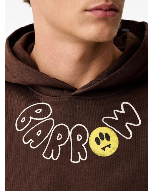 Barrow Brown Teddy-Bear Print Hoodie