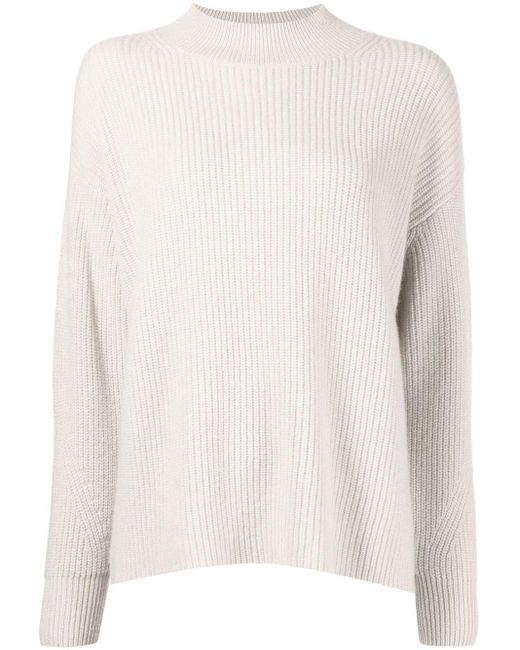 N.Peal Cashmere Cashmere Knitted High-neck Jumper in Grey (Gray) | Lyst