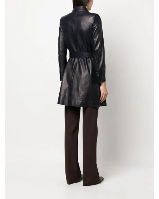 Giorgio Armani Black X 10 Corso Como Leather Trench Coat