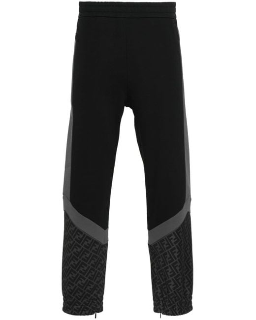 Pantaloni sportivi con motivo FF di Fendi in Black da Uomo