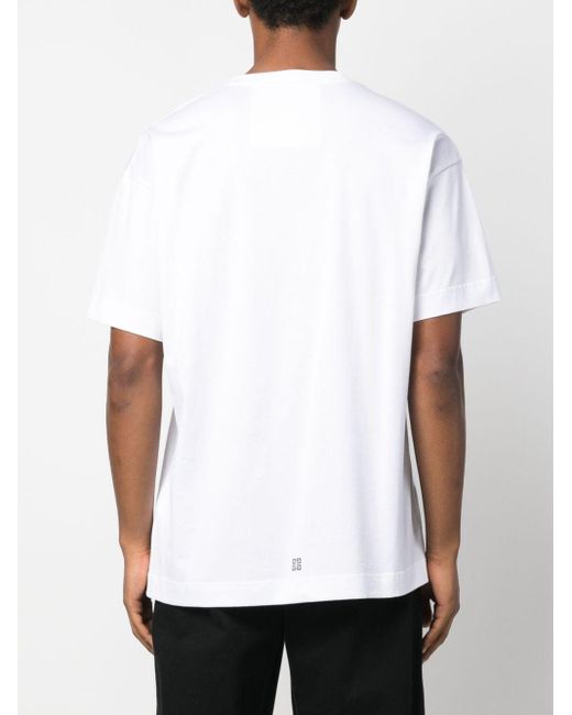 T-shirt en jersey de coton à imprimé logo Givenchy pour homme en coloris White