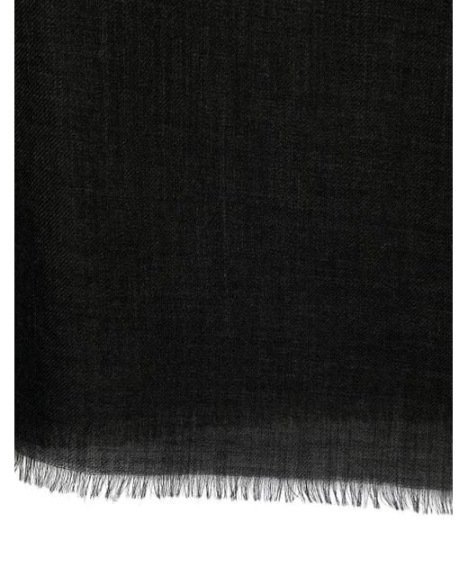 D4.0 Black Fringed Scarf for men