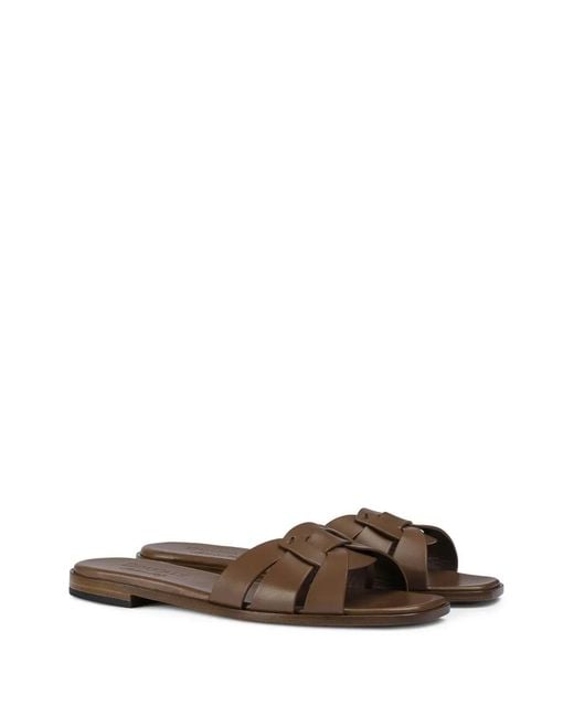Doucal's Brown Leather Sandals