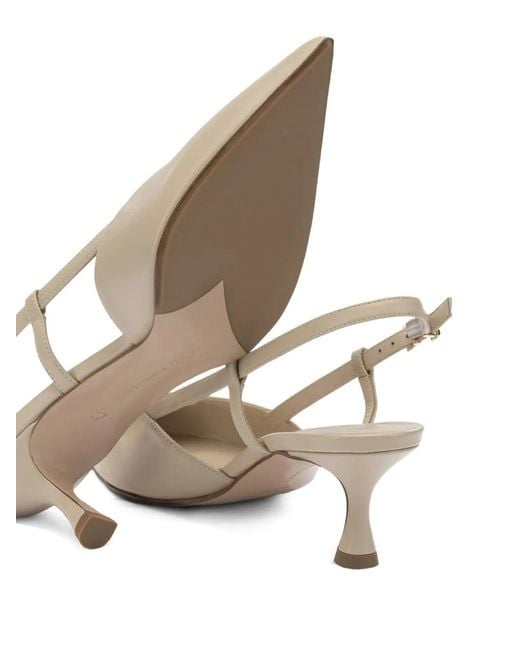 Sergio Levantesi White Elsa Pointed Strap Pumps