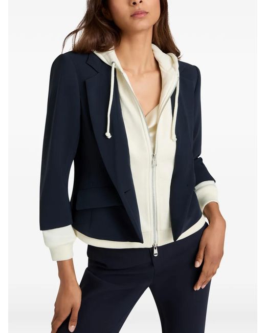 Cinq À Sept Blue Zip Up Le Petit Khloe Hooded Jacket