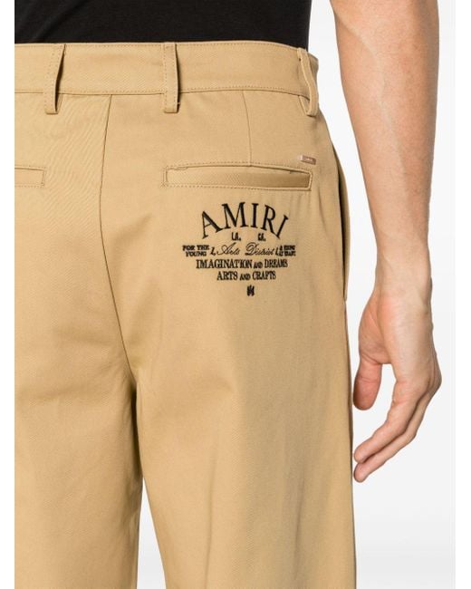 Amiri Natural Cotton Wide Leg Trousers for men
