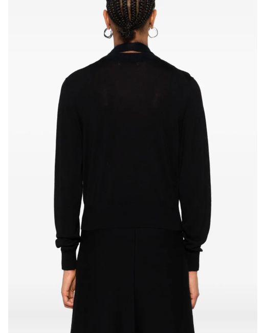 Dorothee Schumacher Black Round-Neck Cashmere Cardigan