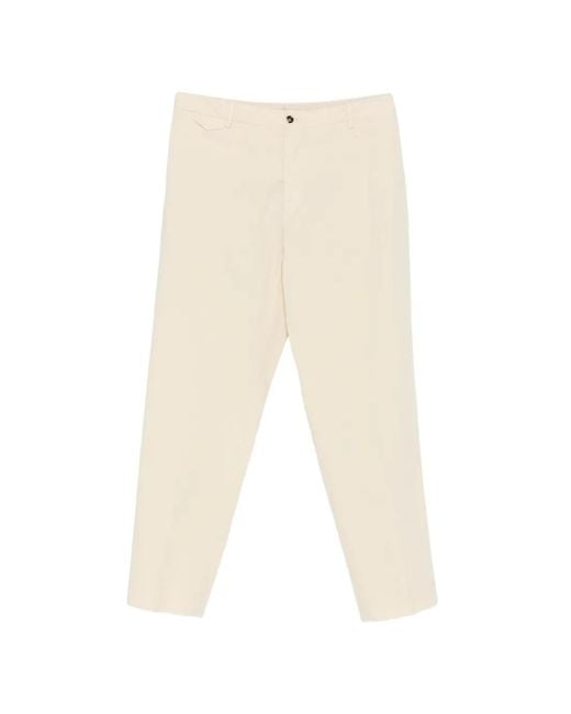Dell'Oglio White Pantalon Boutonné À Passants De Ceinture for men