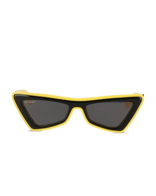 Off-White c/o Virgil Abloh Black Geometric-Frame Sunglasses