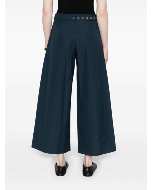 Pantalones anchos con cinturilla elástica Max Mara de color Blue