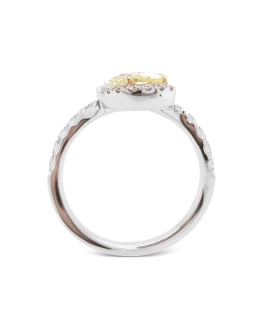 HYT Jewelry ペア ダイヤモンド リング 18kホワイトゴールド White