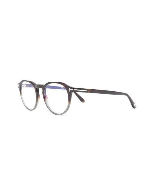 Tom Ford Blue Ft5833B Round-Frame Glasses