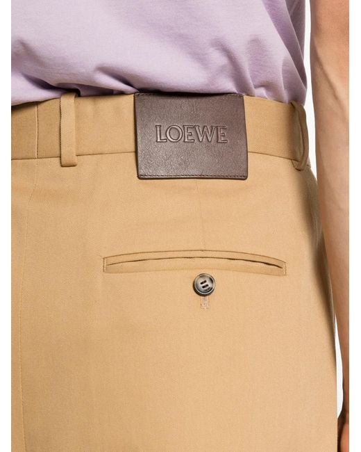 Loewe White Cotton Trousers for men