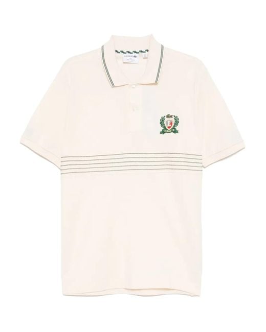 Lacoste Natural Classic Fit L.12.12 Embroidered Shield Polo Shirt for men