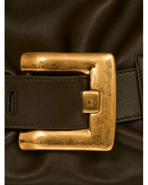 Balmain Metallic Medium Anthem Leather Shoulder Bag