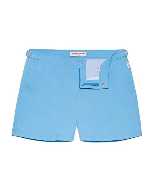 Orlebar Brown Blue Riviera Buckle-Detail Swim Shorts for men