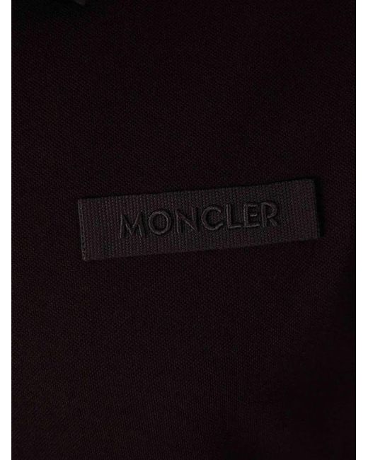 Moncler Black Mini Polo Shirt for men