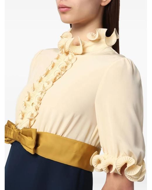 Valentino Garavani Blue Crepe De Chine Mini Dress