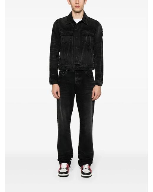 Amiri Men's Black Release Hem Straight-Leg Jeans - Main Image