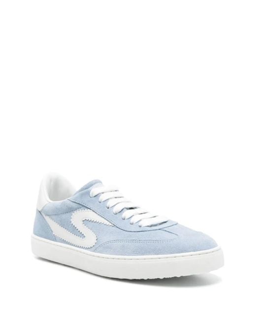Stuart Weitzman White Suede Sneakers