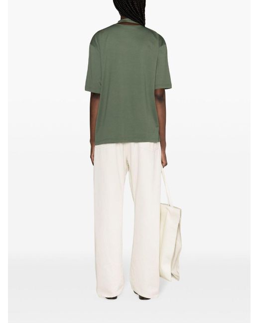 Lemaire Green T-Shirt With Foulard