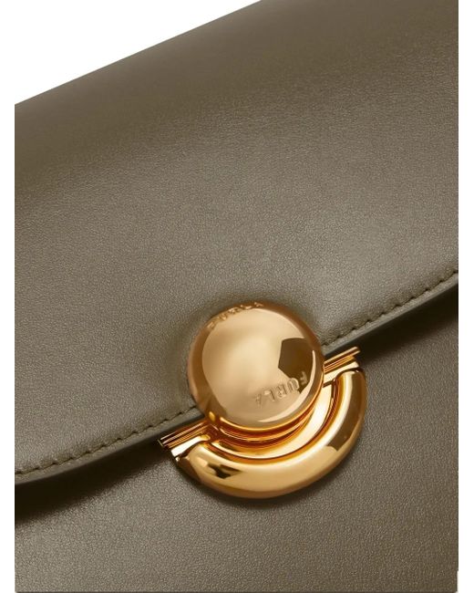 Furla Gray Sfera Small Crossbody Round