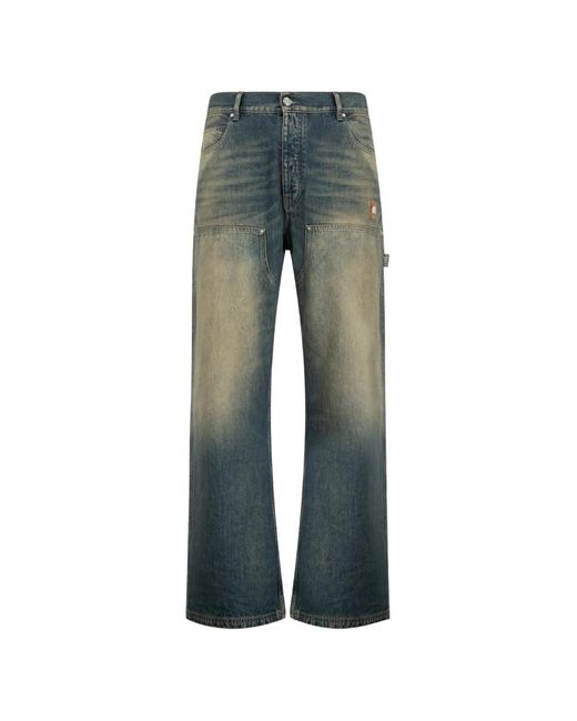 Amiri Blue Faded Panelled Jeans for men