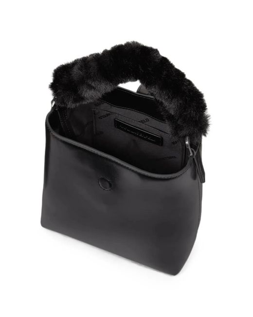 Karl Lagerfeld Black Small K/Autograph Leather Bucket Bag