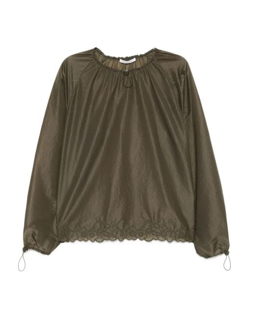 CECILIE BAHNSEN Green Brody Blouse