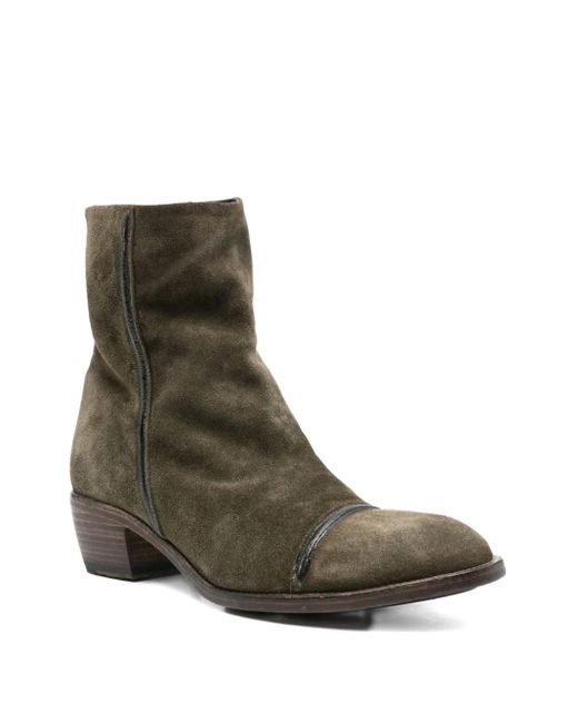 shotof Brown 50Mm Zip-Detail Cap-Toe Boots