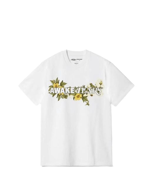 DENIM TEARS White X Awake Ny Awake Tears Short-Sleeves T-Shirt for men