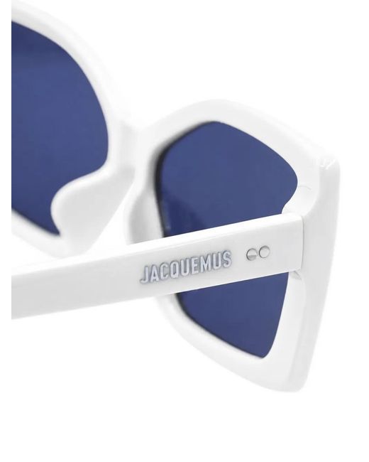 Jacquemus Blue Logo-Lettering Sunglasses