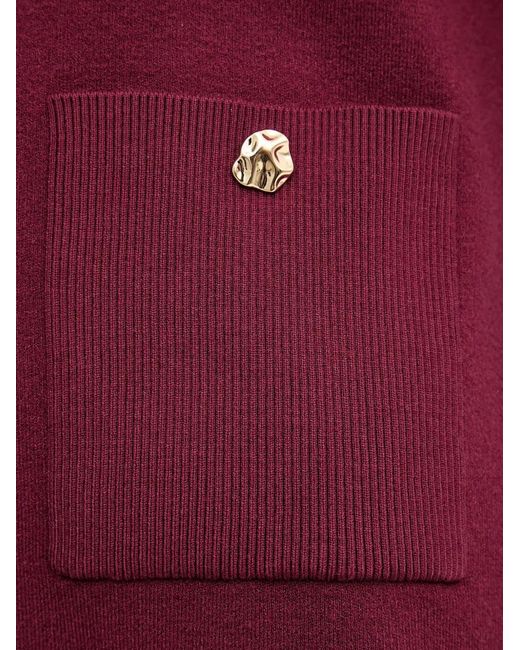 Joseph Ribkoff Red Patch-Pocket Polo Shirt