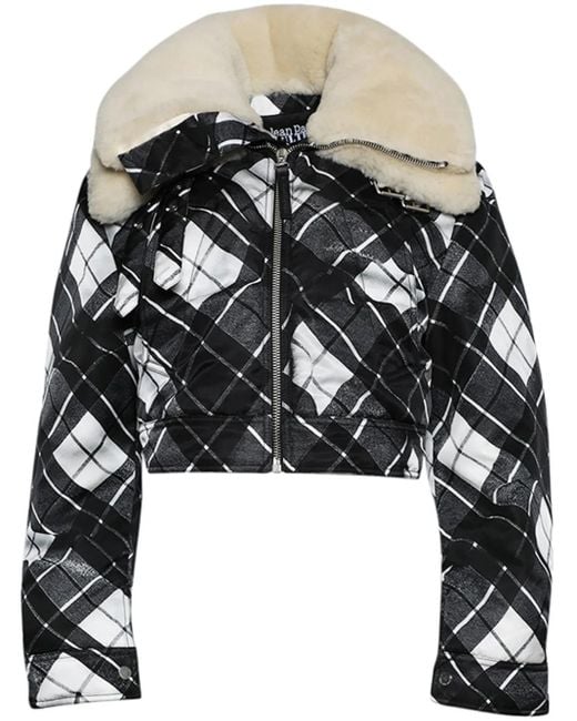 Jean Paul Gaultier Black Layered Shearling-Collar Jacket
