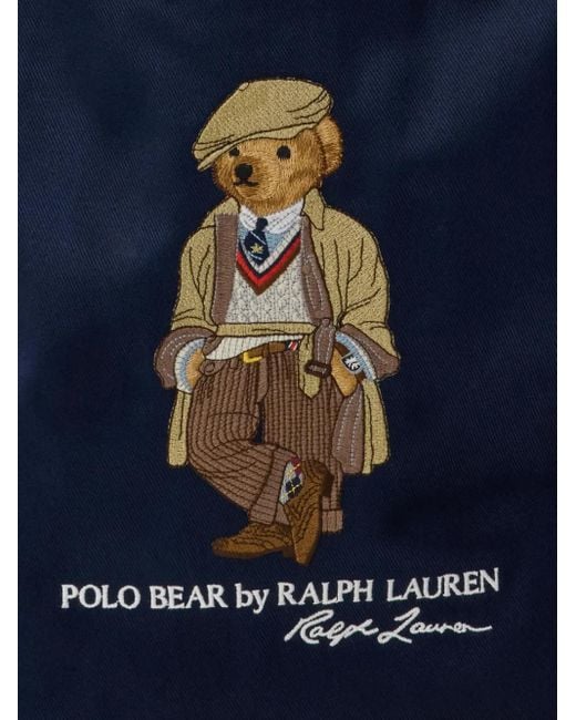 Polo Ralph Lauren Blue Polo Bear-Embroidered Tote Bag for men