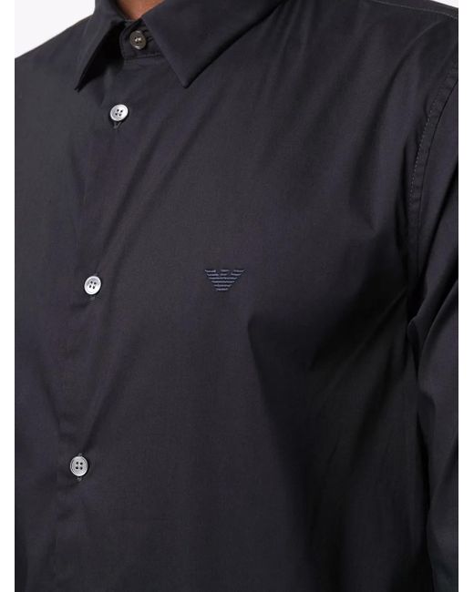 Emporio Armani Blue Cotton Shirt for men