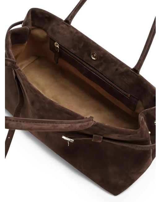 MANU Atelier Brown Le Cambon East West Suede Shoulder Bag