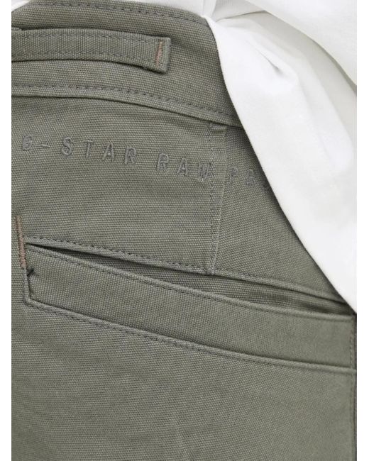 G-Star Green Logo-Embroidered Trousers for men