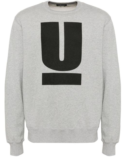 Undercover Gray Logo Print Sweatshirt for men