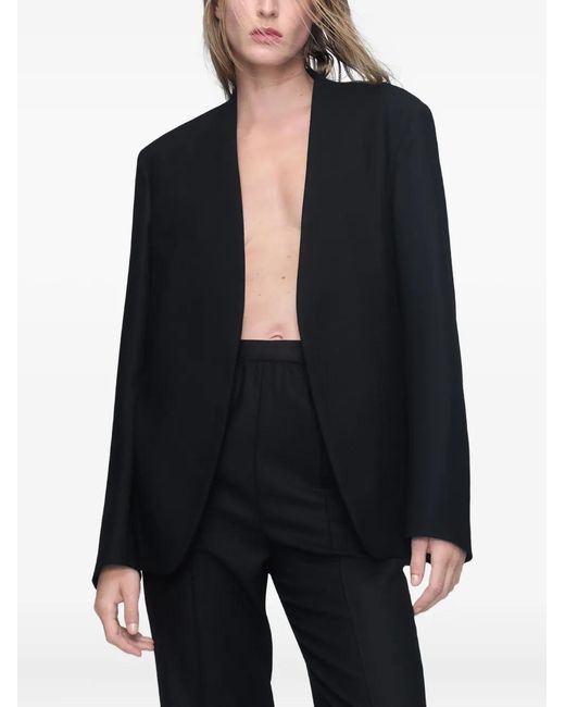 Maison Margiela Black Four-Stitch Open-Front Blazer for men