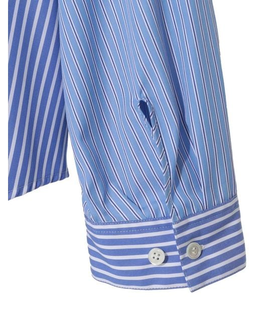 Undercover Blue Hooded Striped Blouse