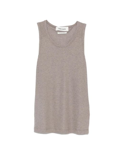 TONYWACK Gray Ribbed Top for men