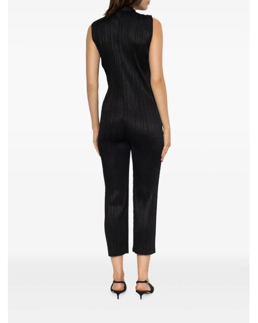 Pleats Please Issey Miyake Black Pleated Long Jumpsuit